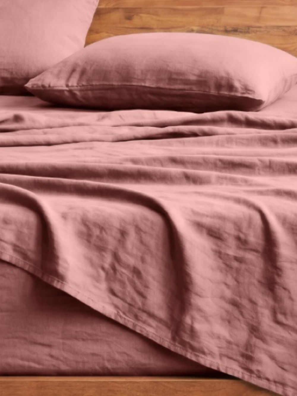 TWIN XL Sheet Set 100% Washed Microfiber - DUSTY ROSE - Picture 2 of 9